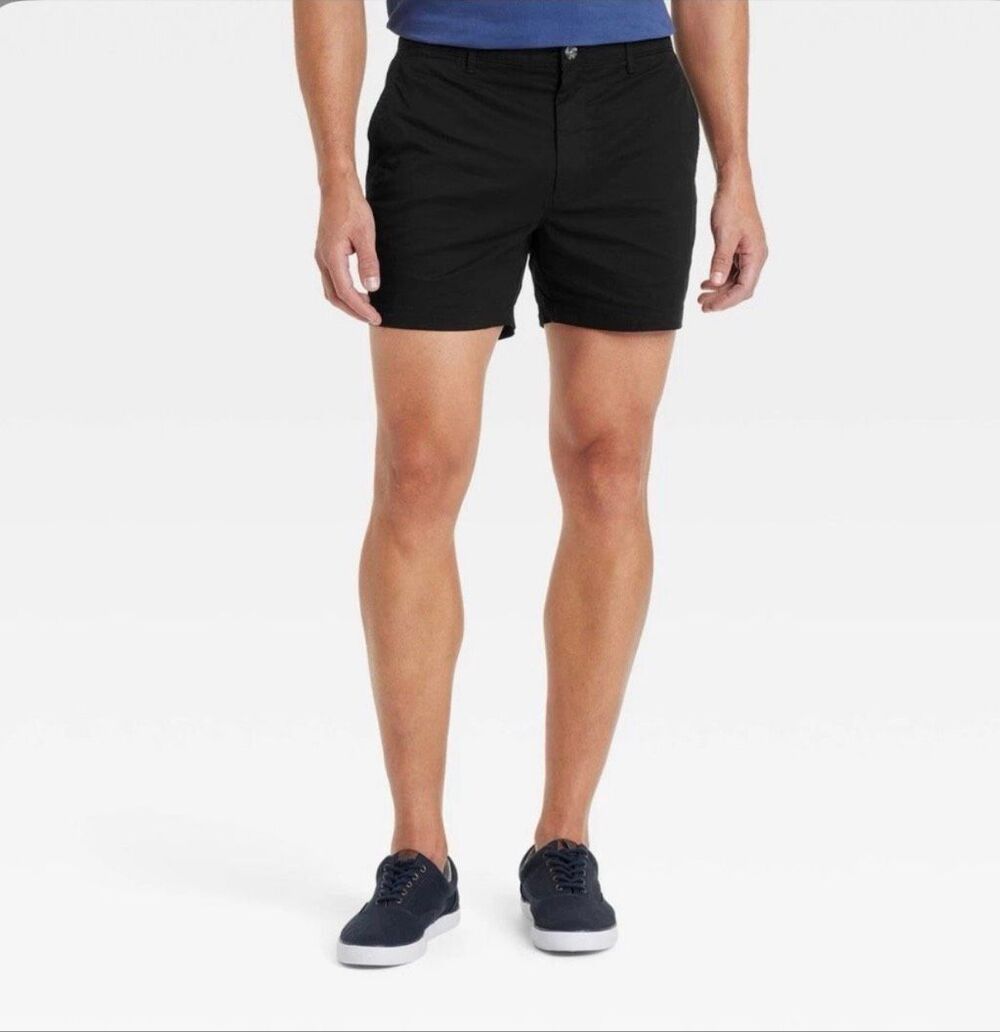 Goodfellow & Co The Every Wear Chino Shorts Mens 38 Gray Cotton Stretch Mid Rise